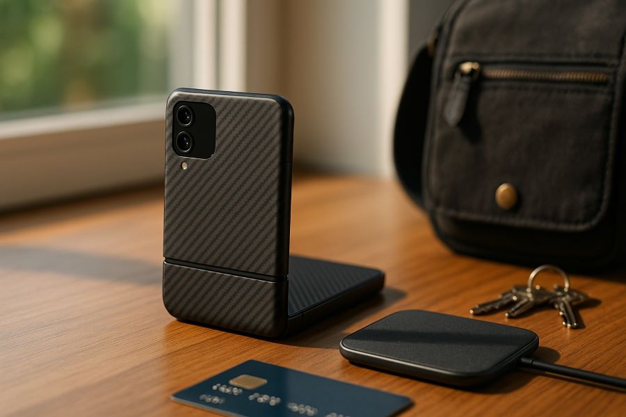 Тонкий чехол из углеродного волокна для Samsung Galaxy Z Flip — история покупки, которая сэкономила нервы и граммы 🧩