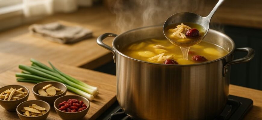 Куриный суп с китайскими травами рецепт: вкусно, тепло, по делу 🥣